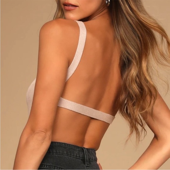 NWT Lulu's Emberlin Open Back Ribbed Bodysuit - Picture 4 of 12